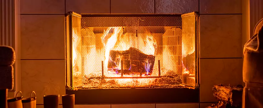 Mendota Hearth Landscape Fireplace Installation in Laurel, Virginia